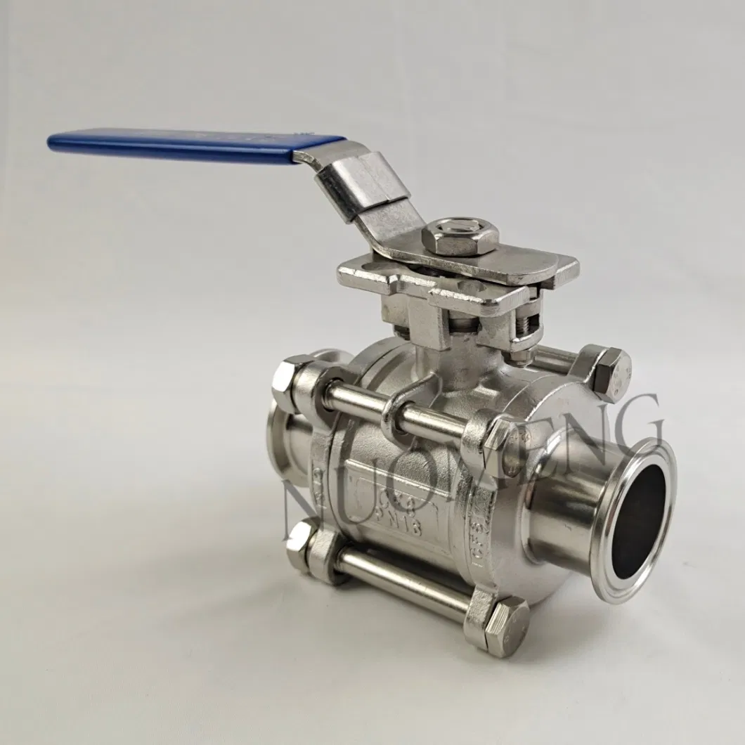 ISO Sanitary Stainless Steel SS304/SS316L Three-Piece Welded Ball Valve&Globe Valve Rq0103